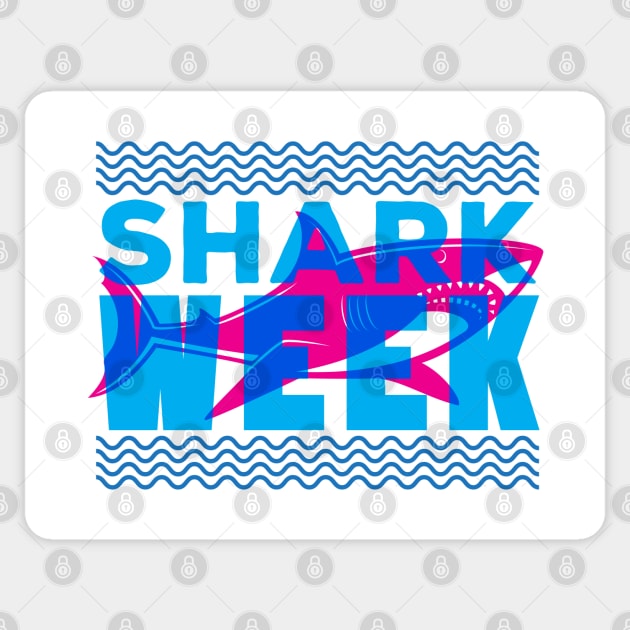 SHARK week retro overprint style Sticker by Naumovski